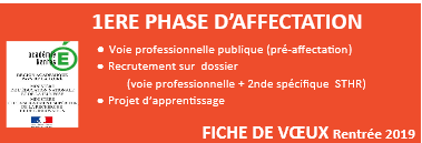 Informations affectation post 3e