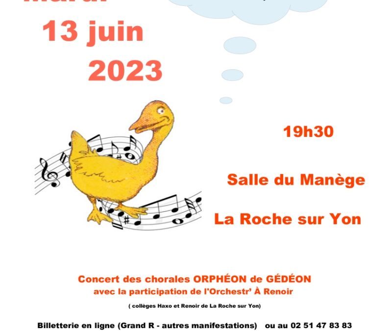 La chorale et l’orchestr’À Renoir sur la scène du Manège mardi 13 juin prochain à 19h30